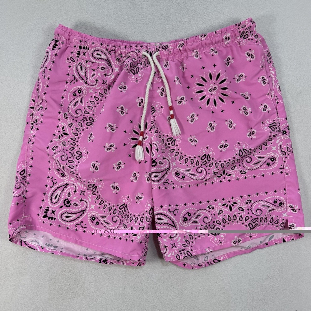 MC2 Saint Barth Pink Bandana Caprese Swim Shorts Mens Size Medium Swim Trunks